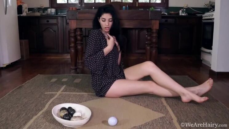 Ornella's Sensual Encounter with Nature's Stones