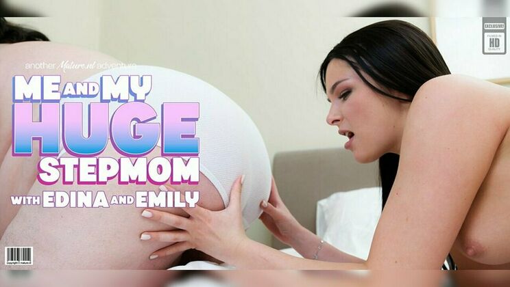 Hot teeny Emily F. is sharing a toy with her BBW algo Edina and then some